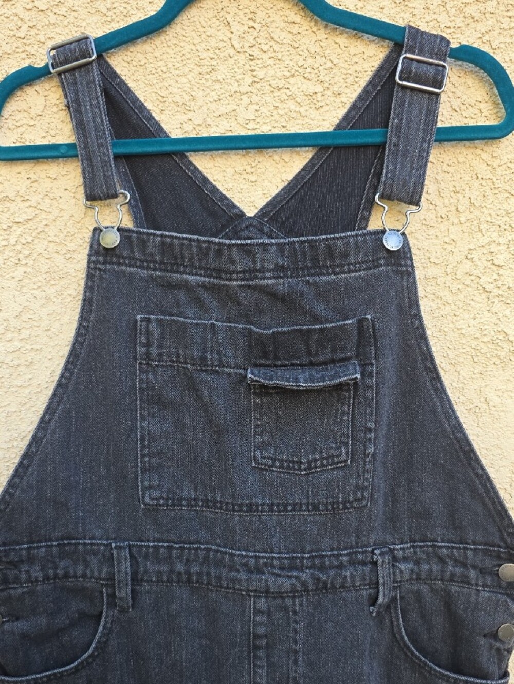 Universal Thread 100% Cotton Black Wash Denim Overalls Size 14 - Picture 3 of 15